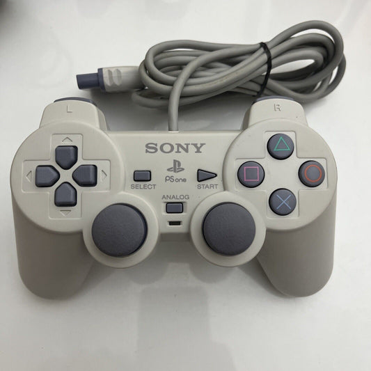 Official Sony Playstation Dual Shock Analog Controller Light Grey SCPH-110