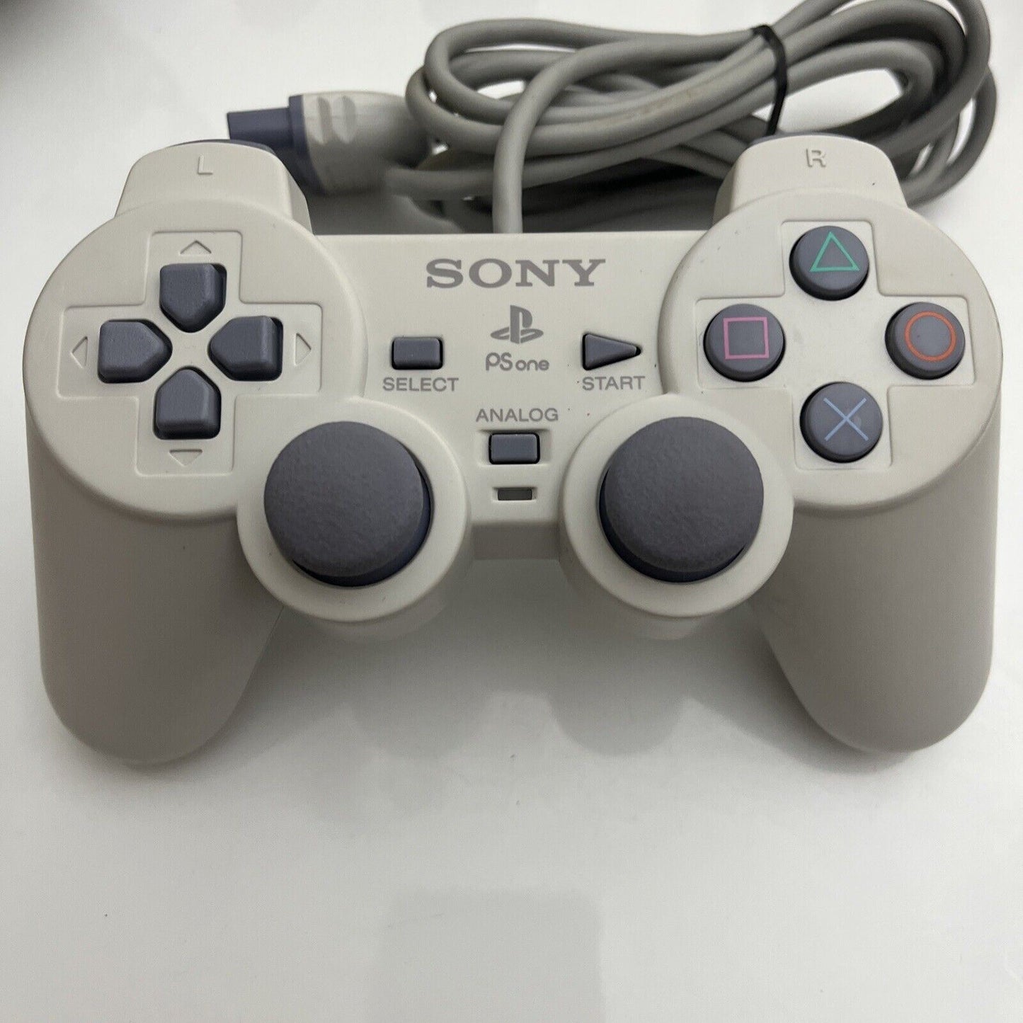 Official Sony Playstation Dual Shock Analog Controller Light Grey SCPH-110