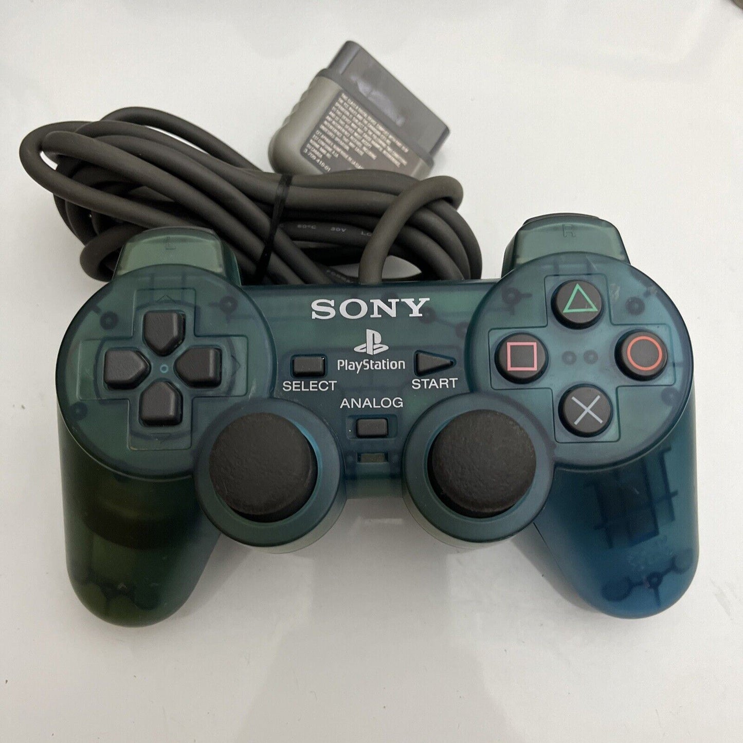 Official Sony PS2 Controller Transparent Blue Transparent Genuine