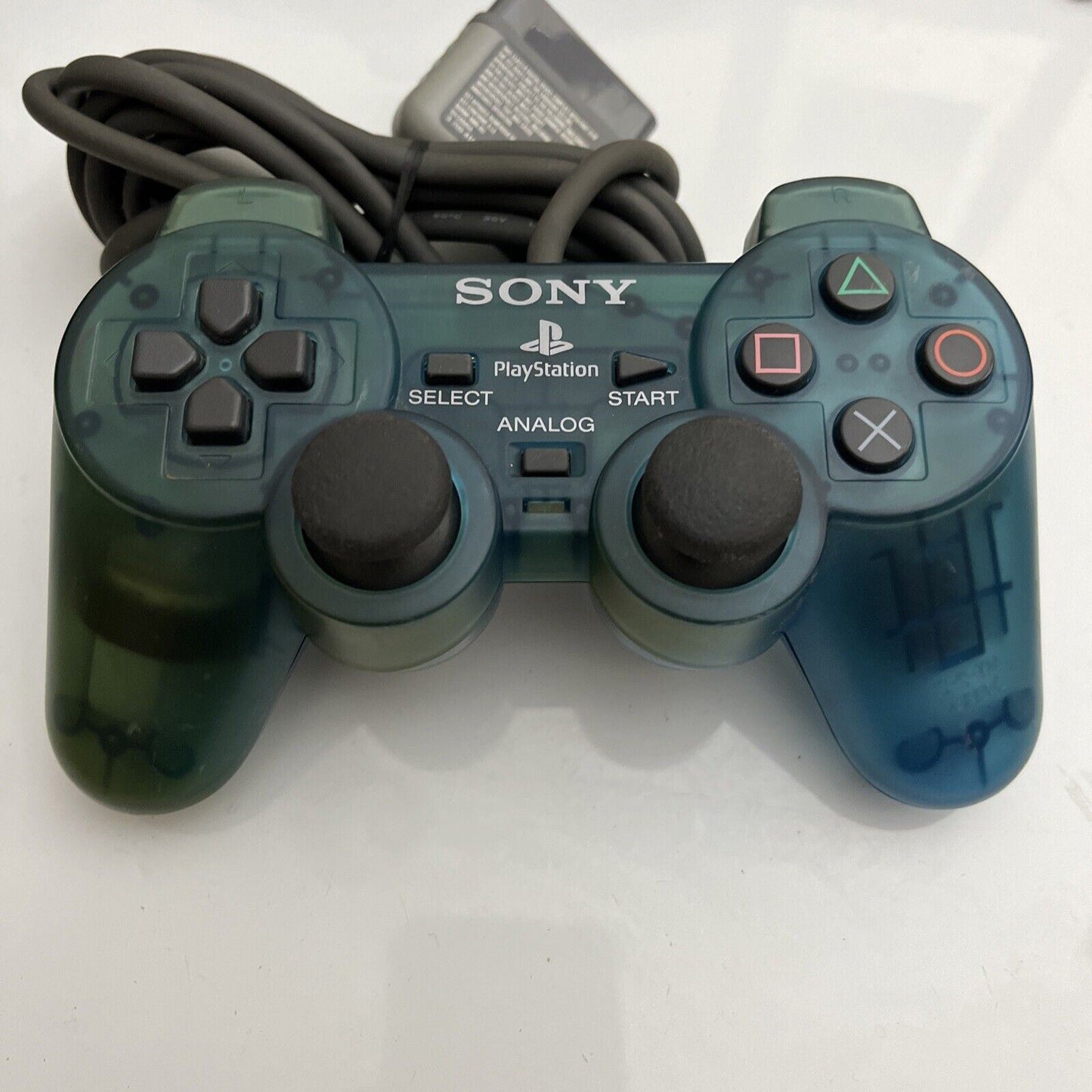 Official Sony PS2 Controller Transparent Blue Transparent Genuine