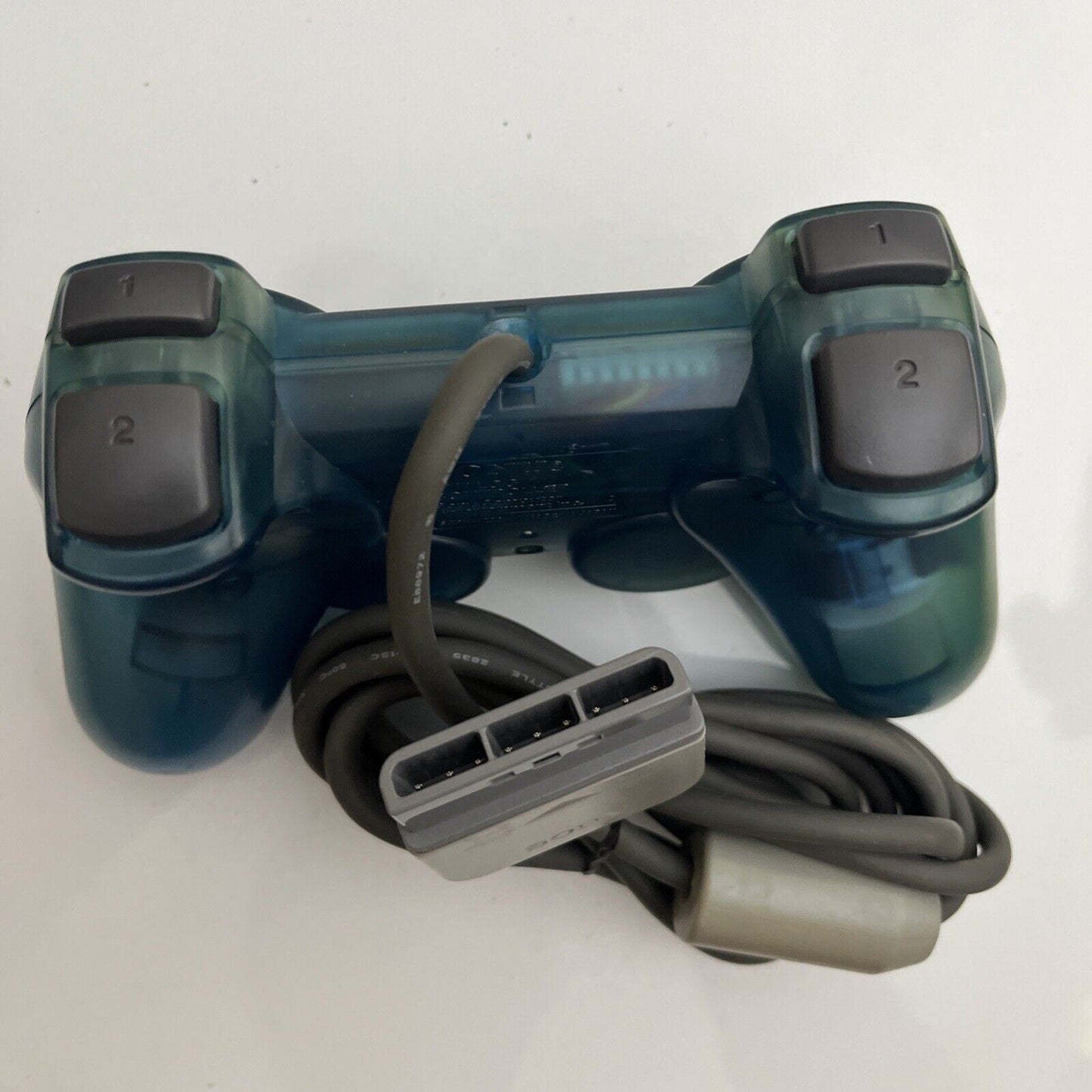 Official Sony PS2 Controller Transparent Blue Transparent Genuine