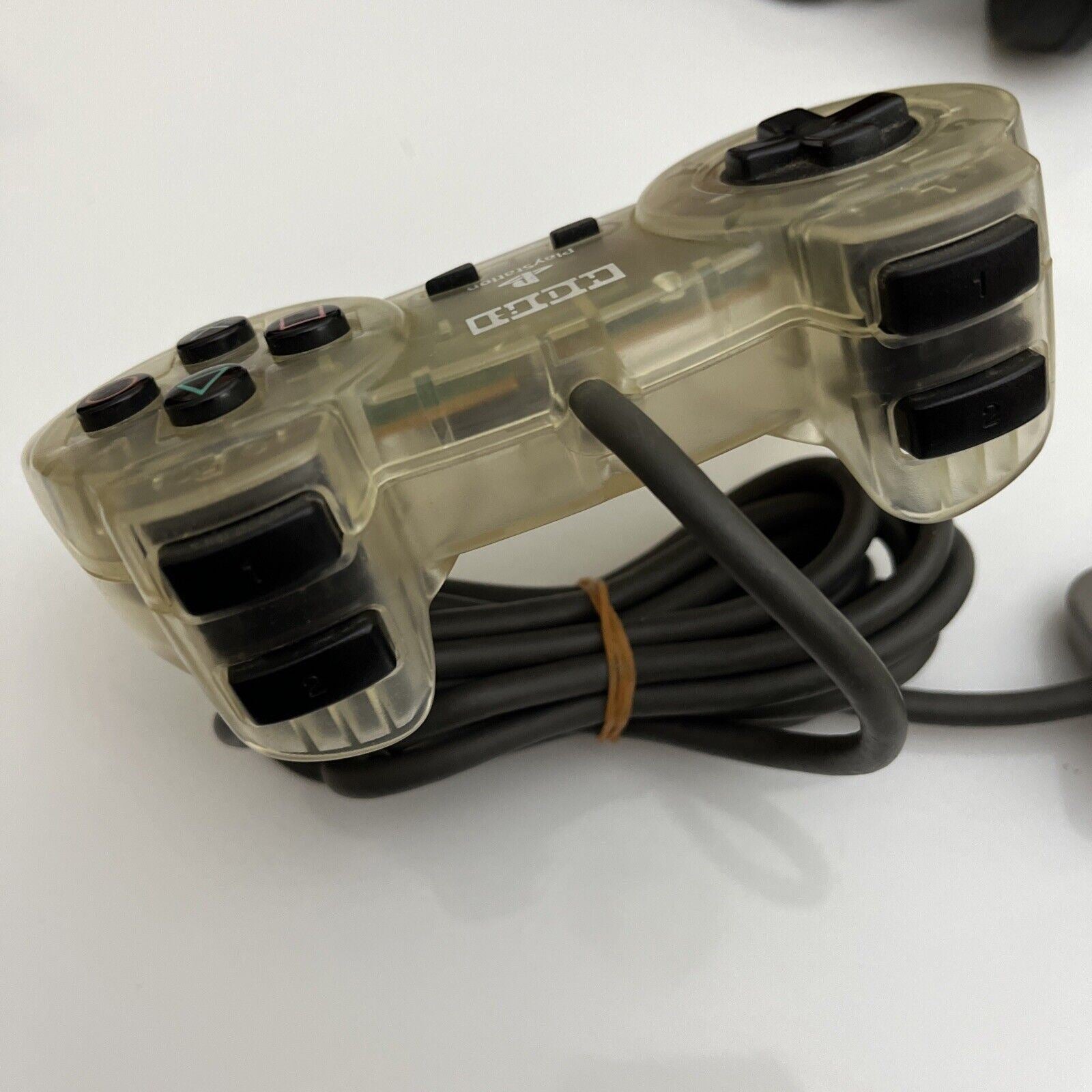 Hori Sony PlayStation PS1 Controller Clear Transparent – Retro Unit