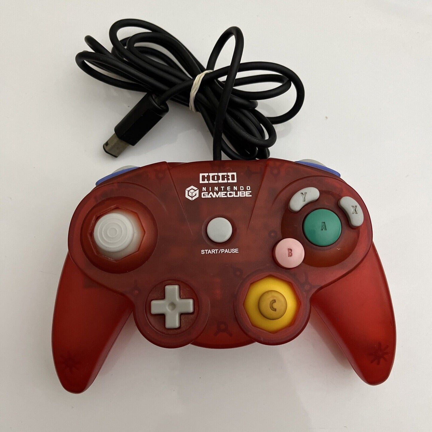 Nintendo Hori Pad Cube GameCube Controller Red Transparent