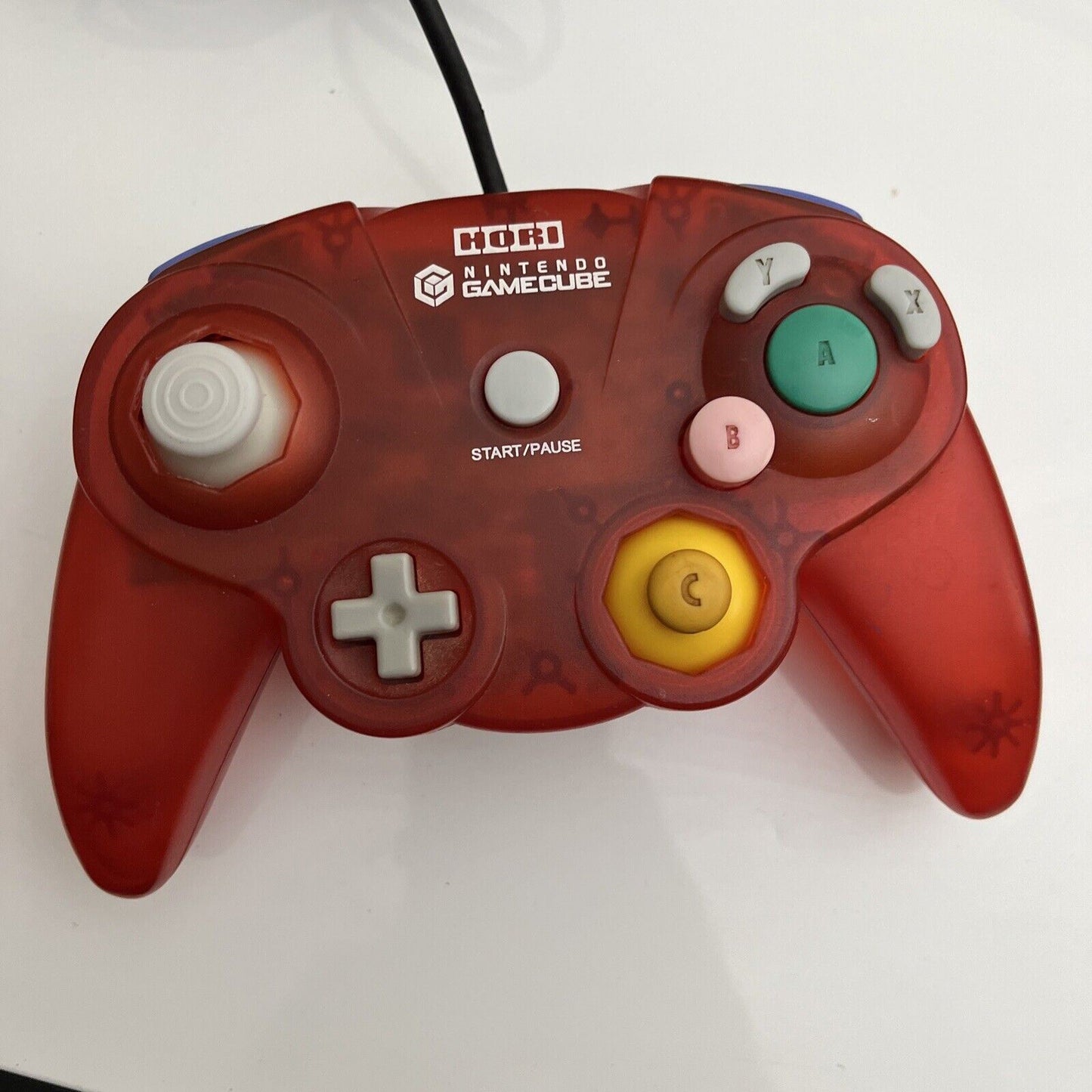 Nintendo Hori Pad Cube GameCube Controller Red Transparent