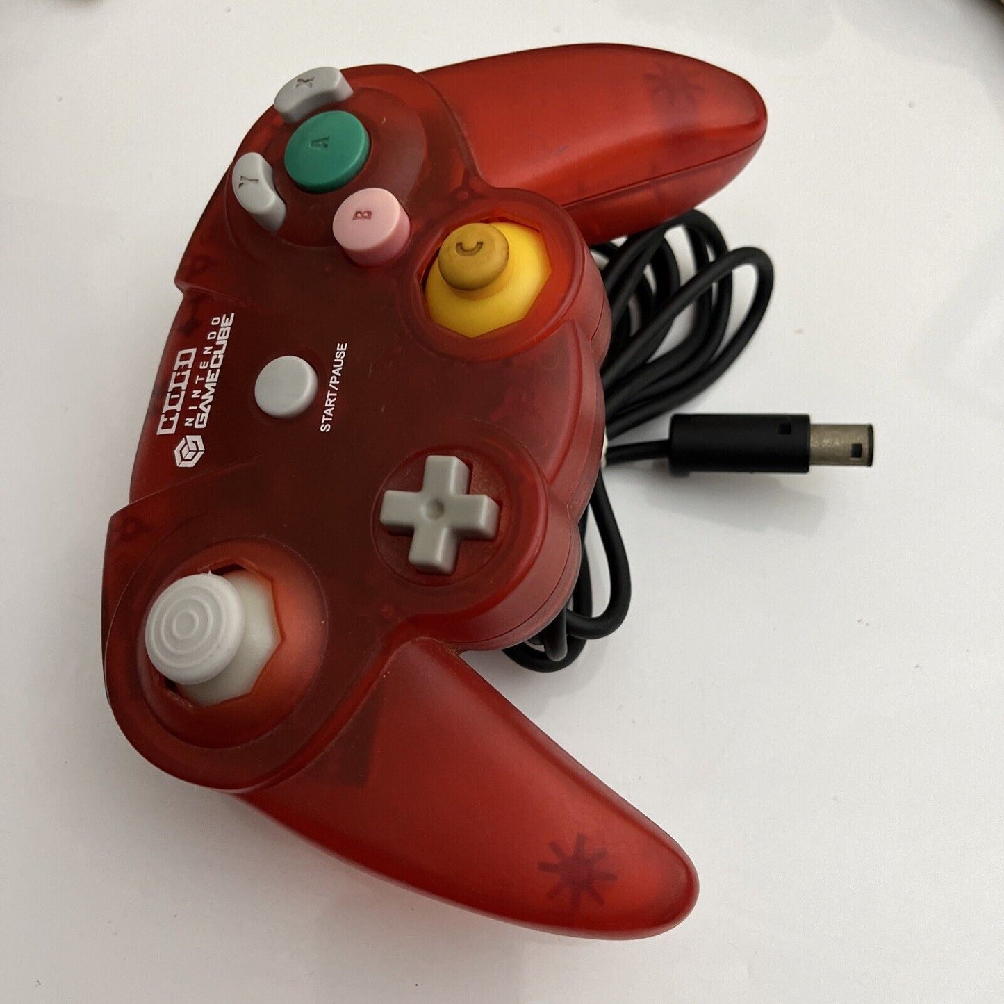 Nintendo Hori Pad Cube GameCube Controller Red Transparent