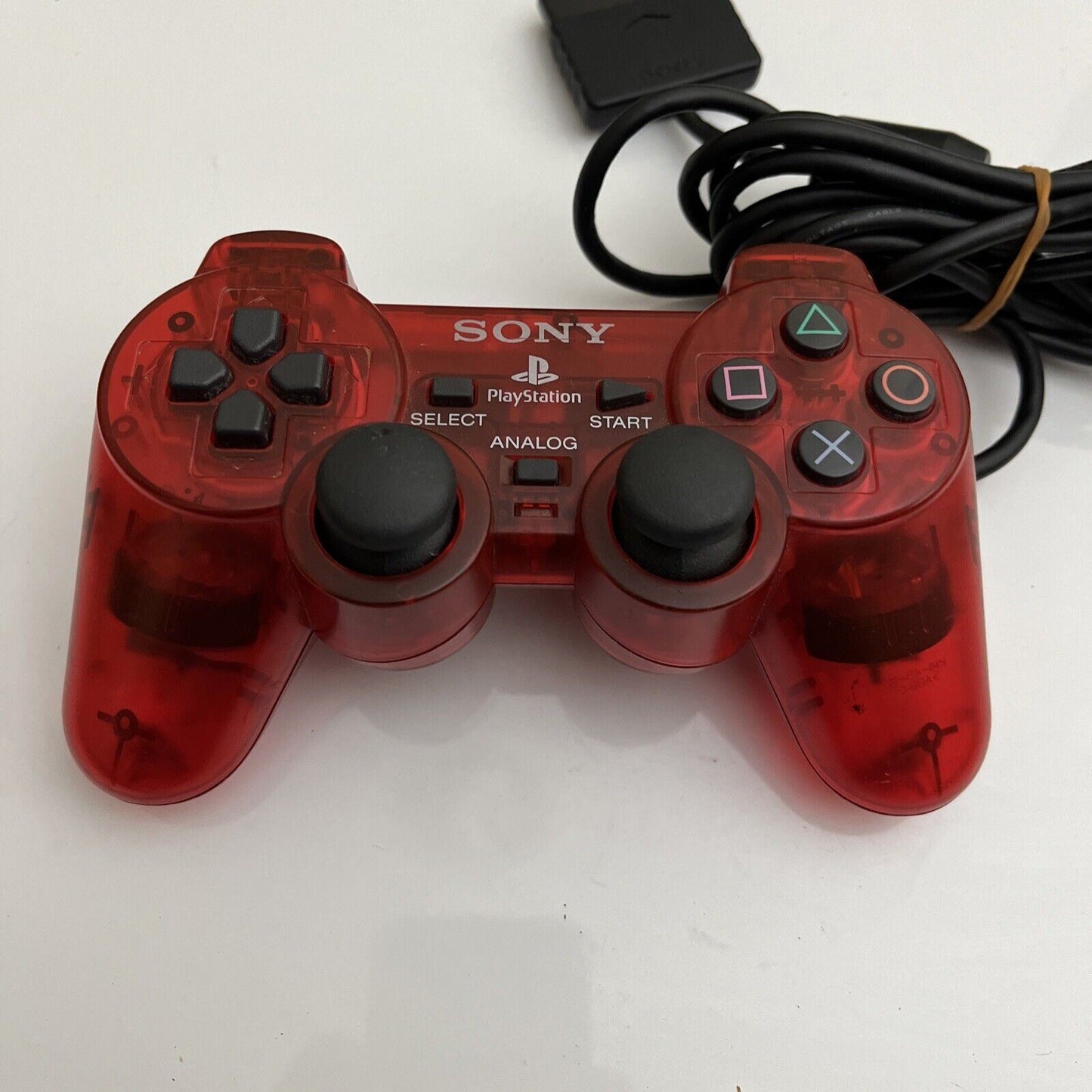 Genuine Sony Playstation 2 PS2 Dual Shock 2  Transparent Red