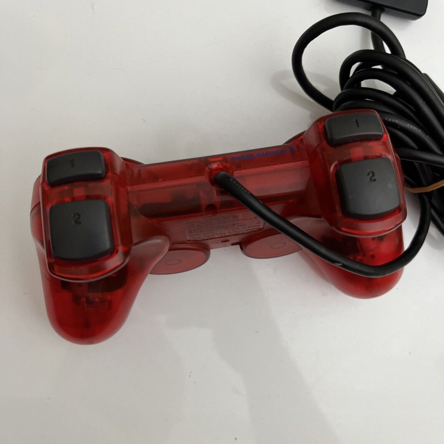 Genuine Sony Playstation 2 PS2 Dual Shock 2  Transparent Red