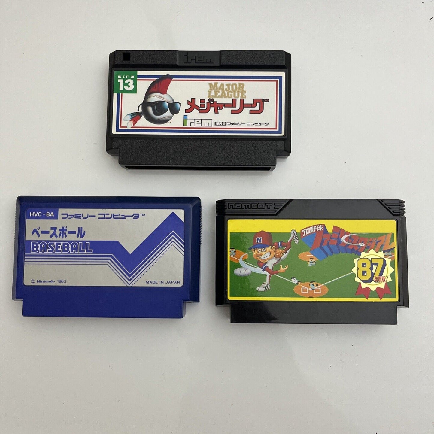 3x Baseball Famicom Major League Famista Games Nintendo Famicom NES NTSJ-J JAPAN