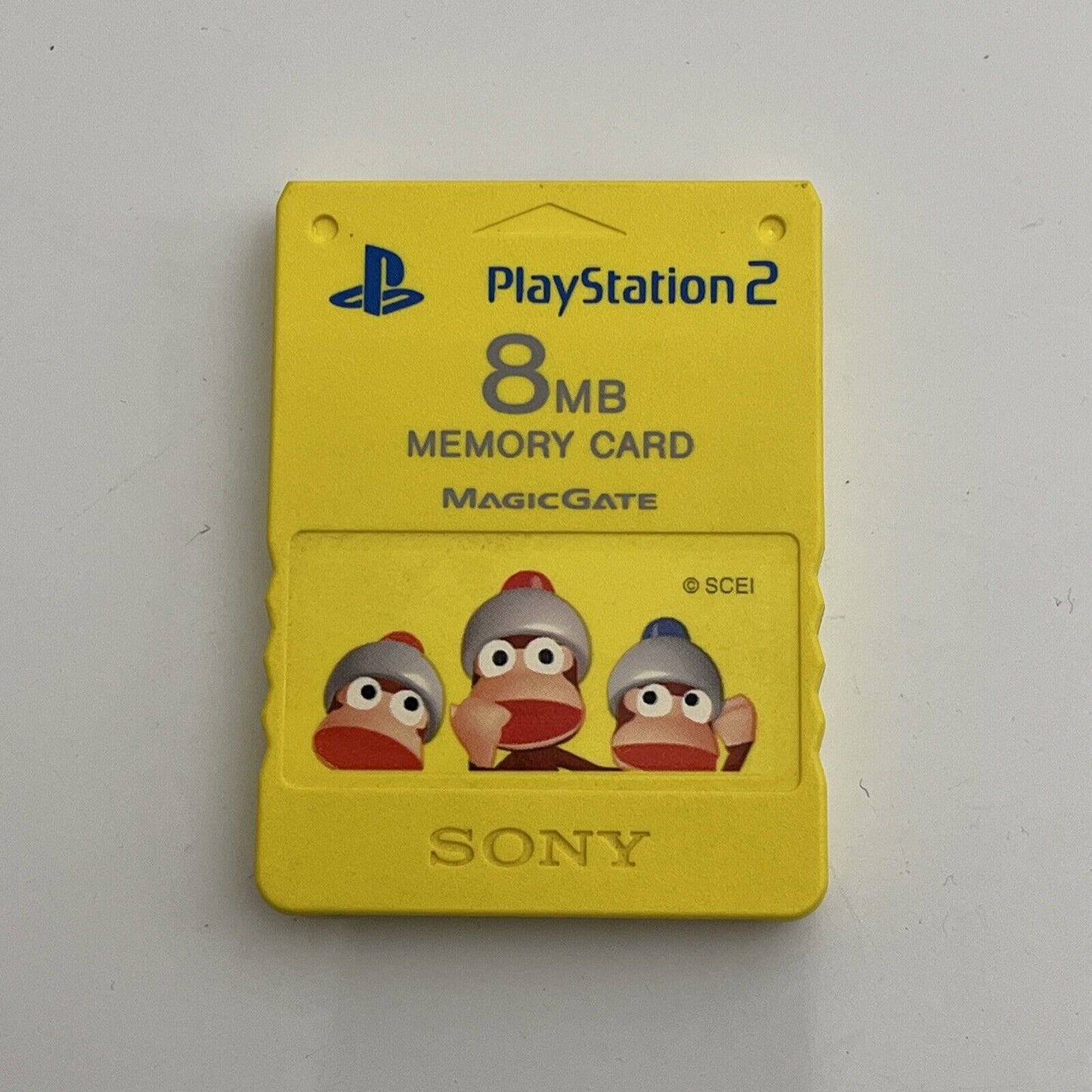 Genuine Official Sony PlayStation 2 8 MB Memory Card Yellow  Ape Escape