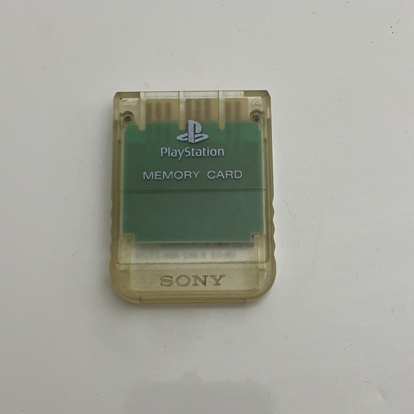Sony PlayStation PS1 Memory Card Transparent Clear SCPH-1020 Genuine