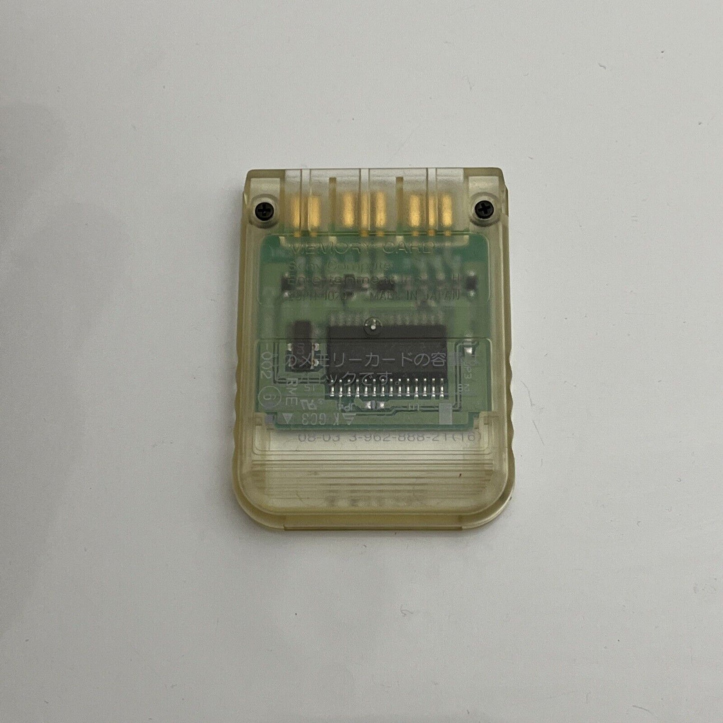 Sony PlayStation PS1 Memory Card Transparent Clear SCPH-1020 Genuine