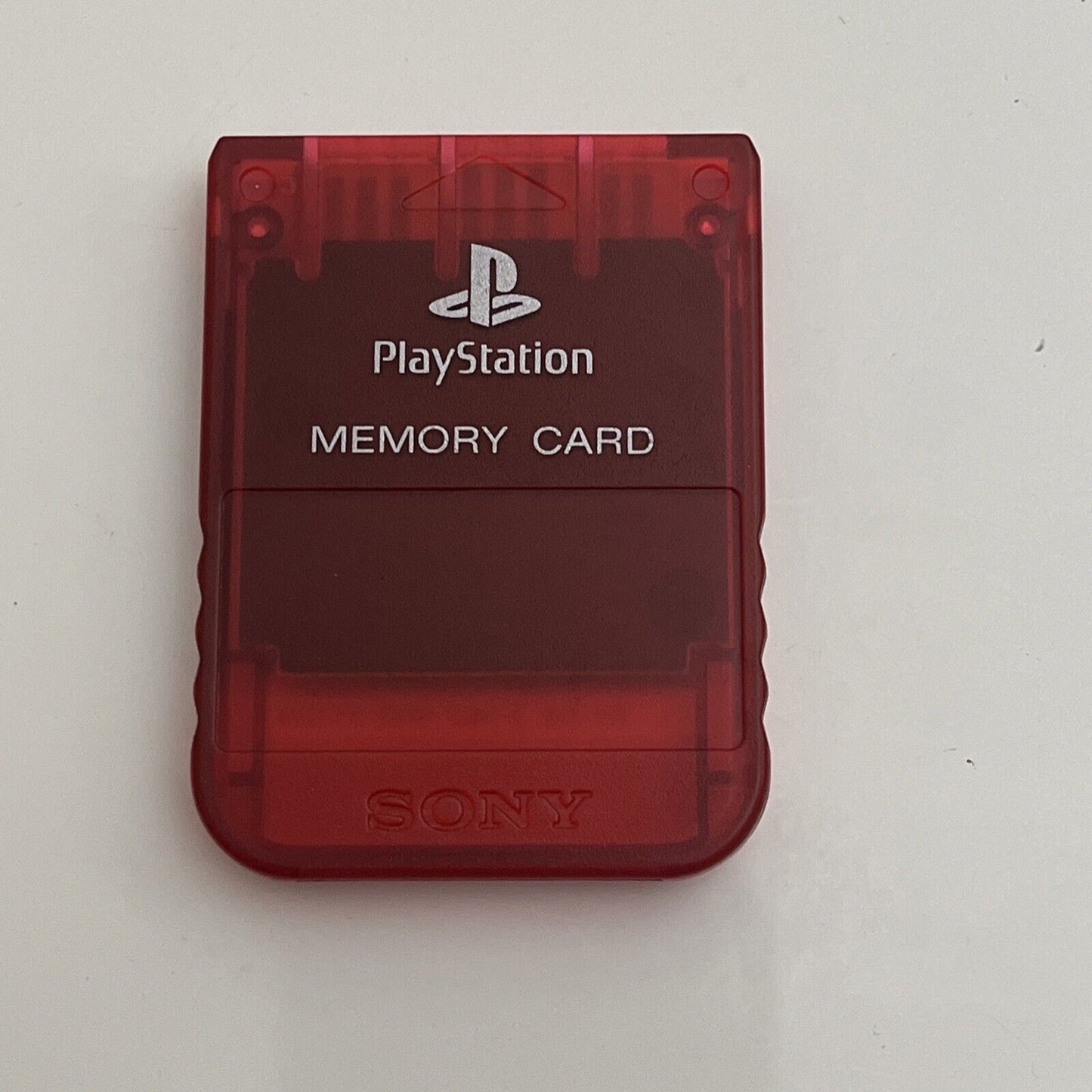 Genuine Official Sony PlayStation PS1 Memory Card Red SCPH-1020