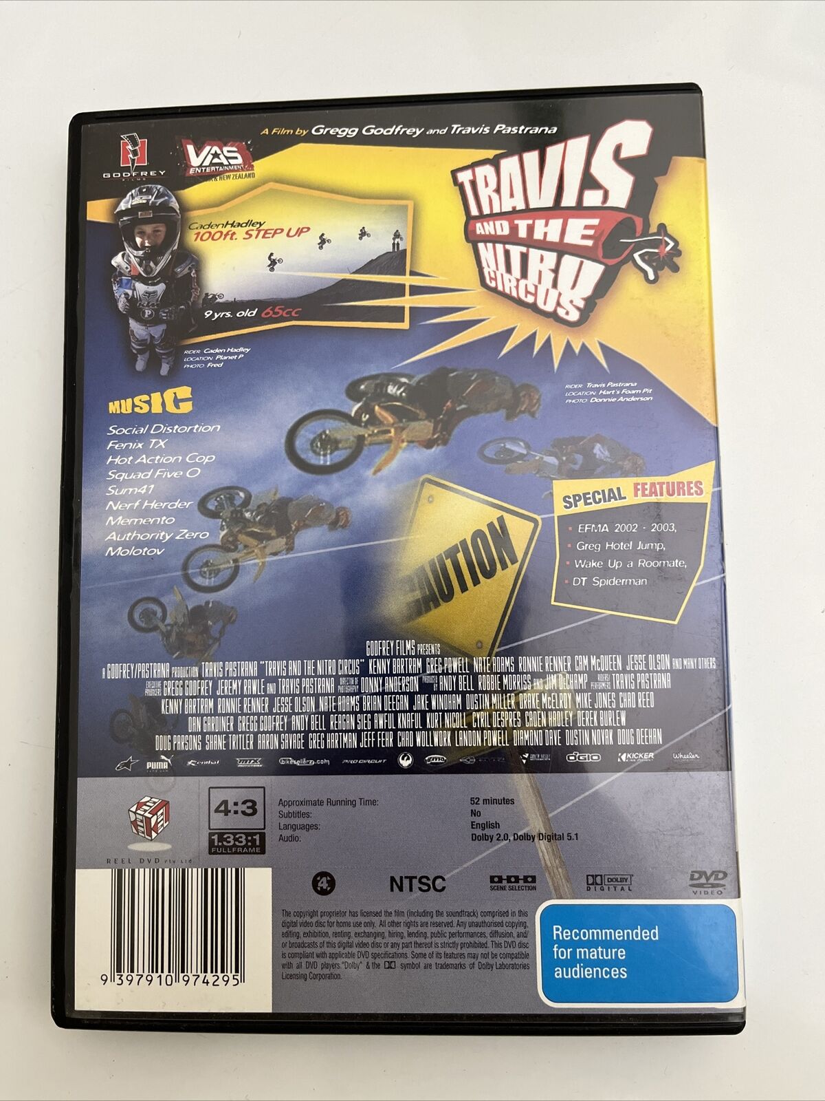 Travis And The Nitro Circus (DVD, 2006) Travis Pastrana Region 4