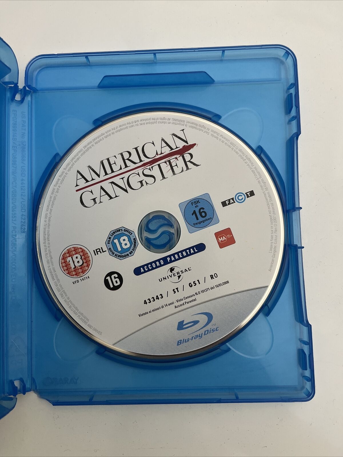 American Gangster  (Blu-ray, 2007) Denzel Washington, Russell Crowe