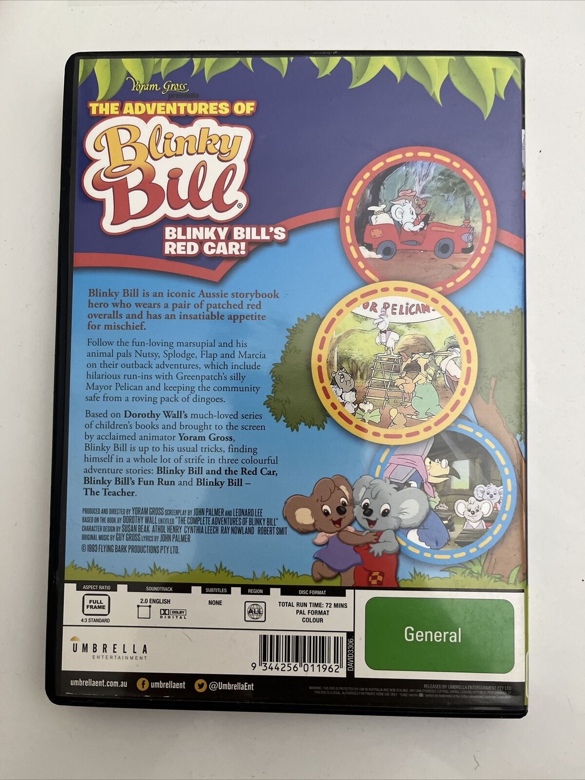 Blinky Bill's Red Car (DVD, 1993) All Regions