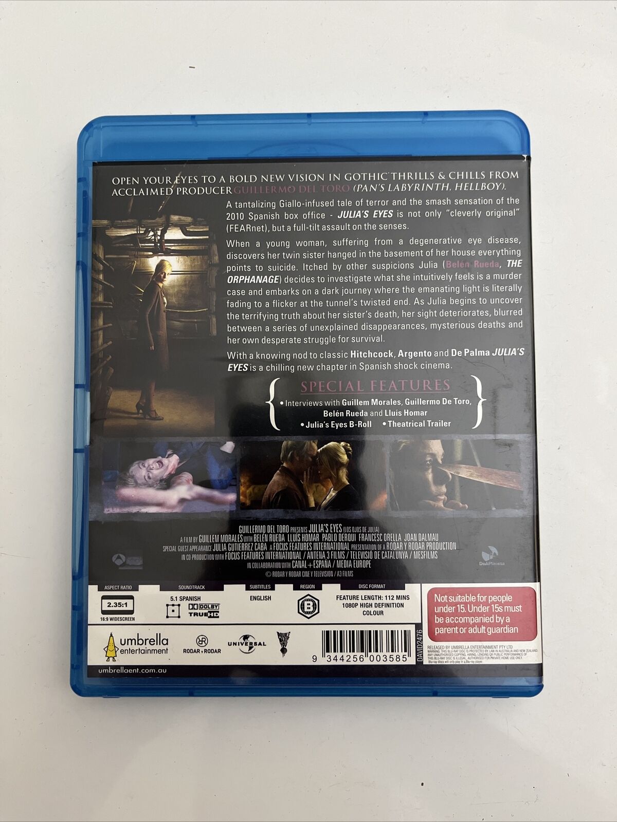 Julia's Eyes (Blu-ray, 2010) Belen Rueda, Lluis Homar, Pablo Derqui  Region B