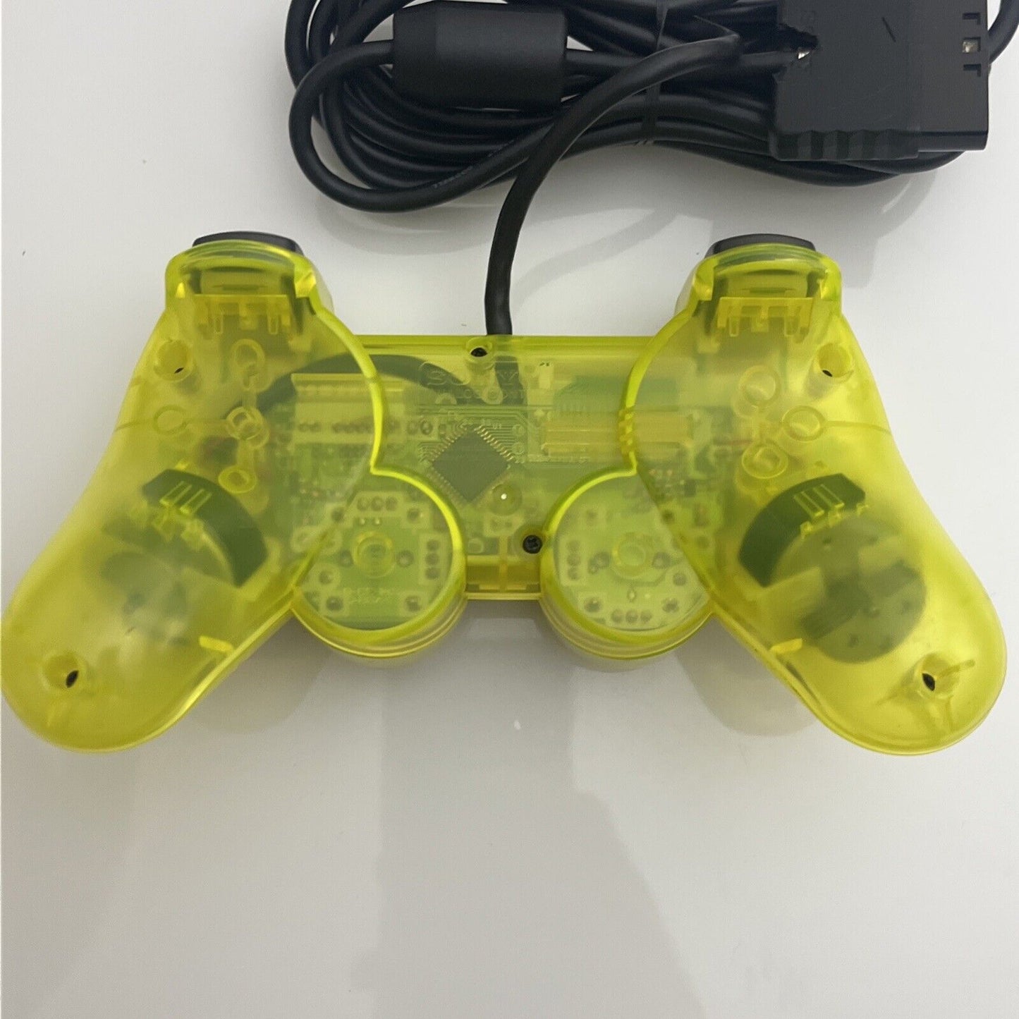 Genuine Official Sony PlayStation PS2 Dual Shock 2 Controller Transparent Yellow