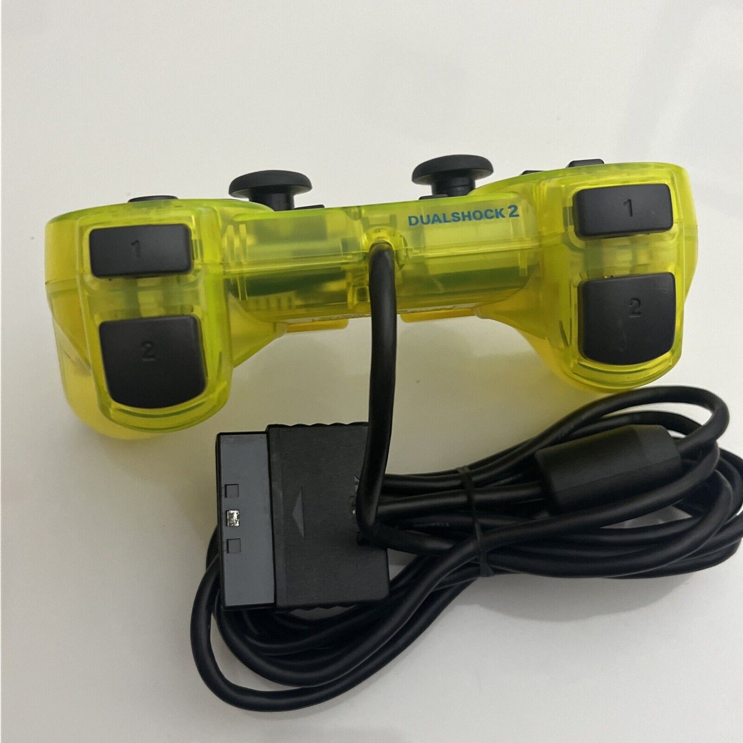 Genuine Official Sony PlayStation PS2 Dual Shock 2 Controller Transparent Yellow