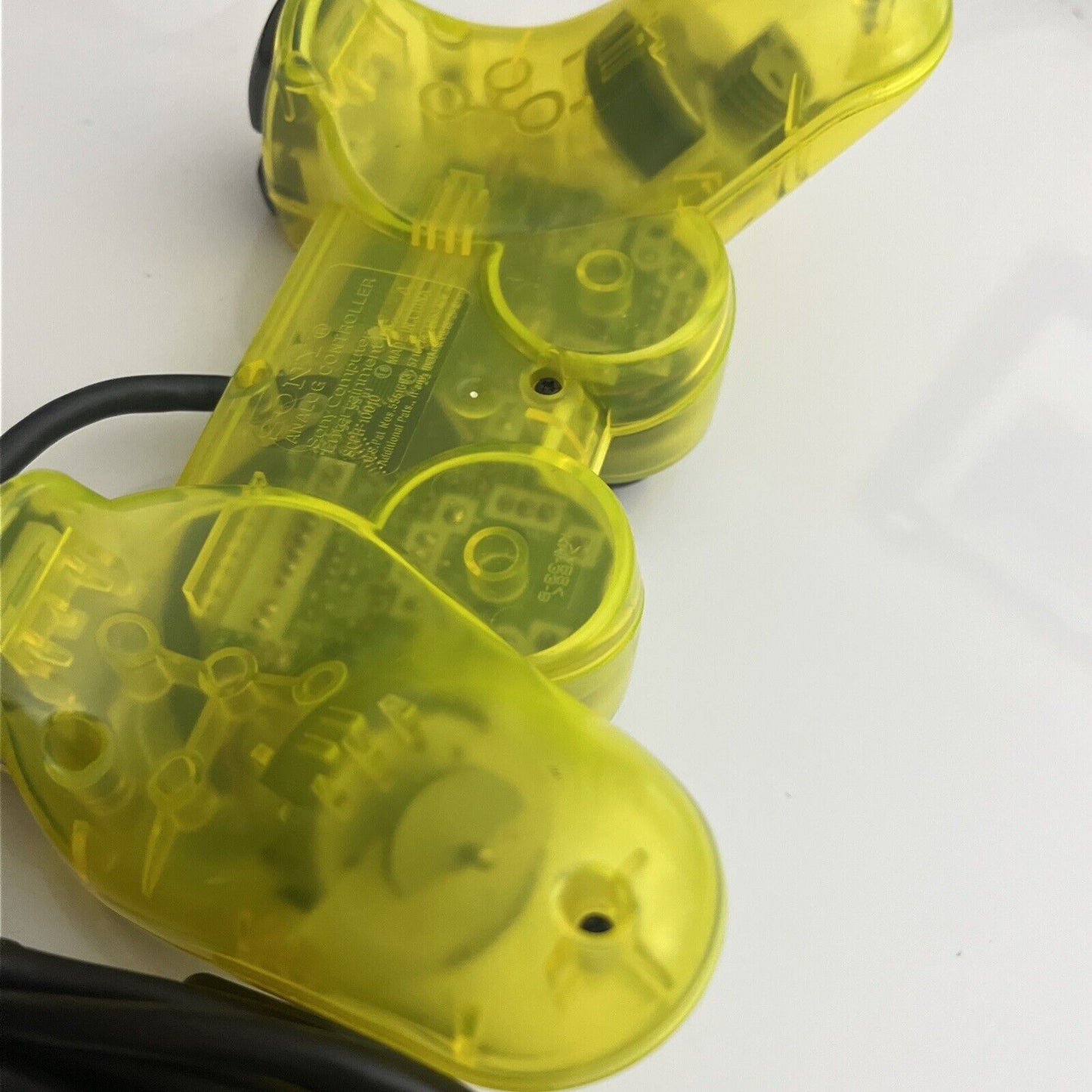 Genuine Official Sony PlayStation PS2 Dual Shock 2 Controller Transparent Yellow