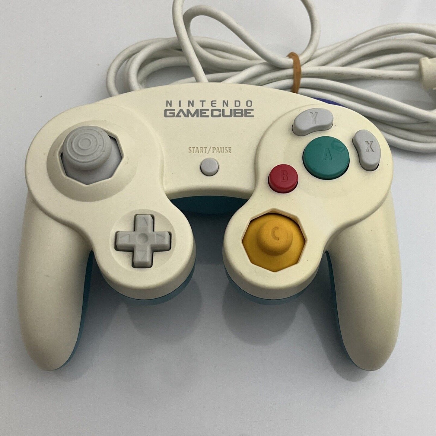 Genuine Official Nintendo GameCube Controller White & Turquoise RARE