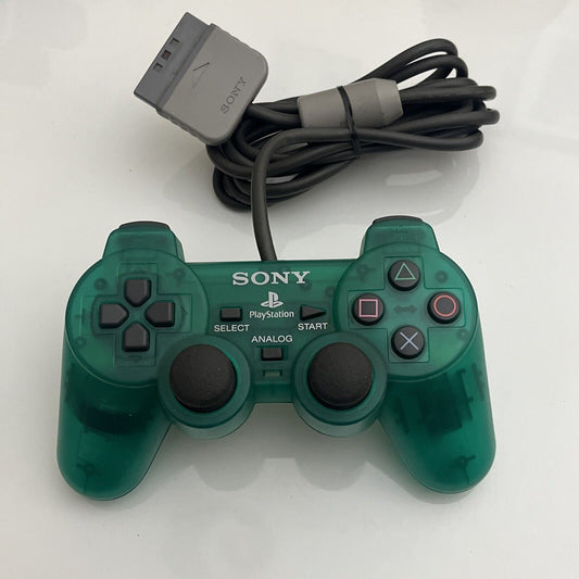 Genuine Official Sony PlayStation Controller  Transparent Green for PS1 PS2