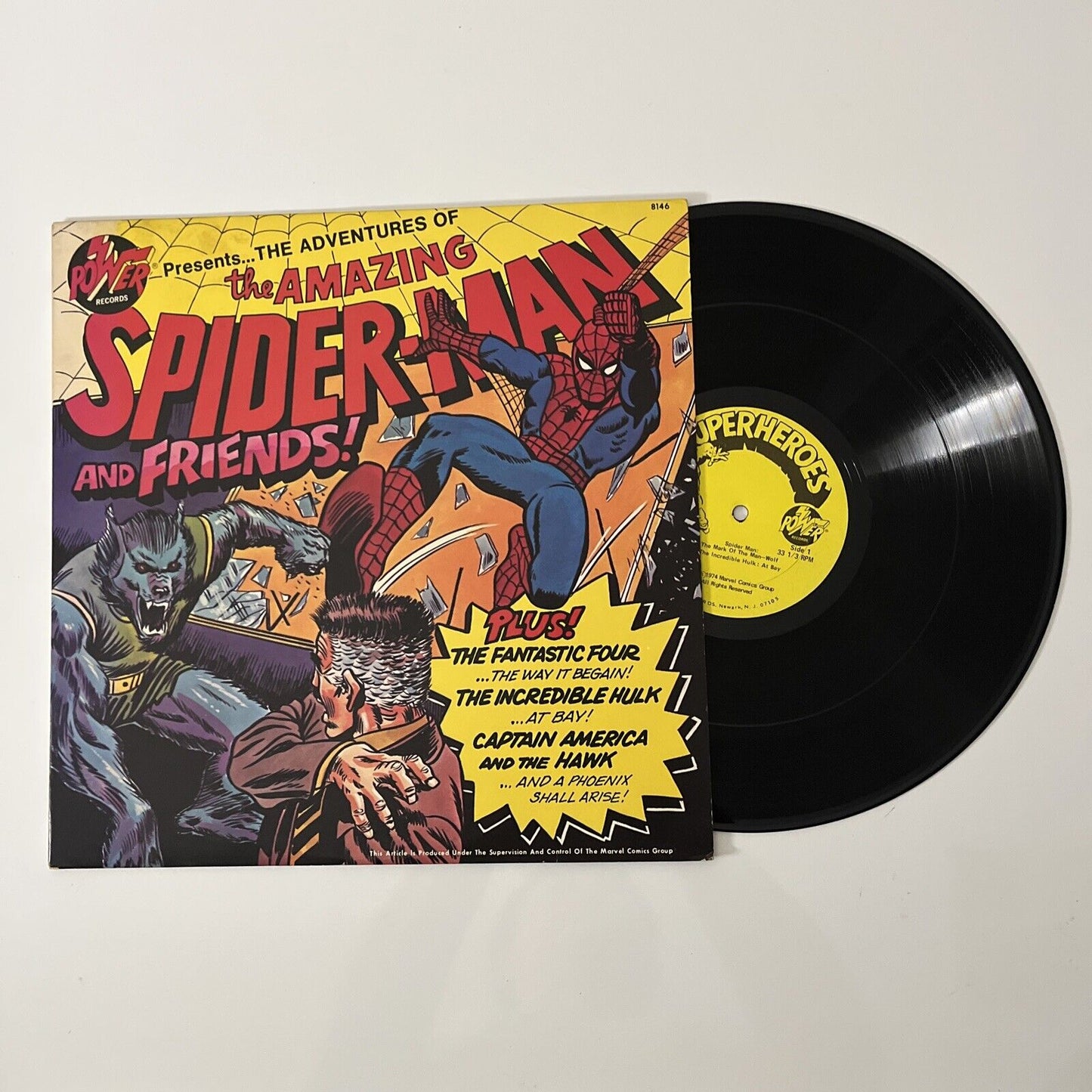 The Amazing Spider-Man And Friends LP 1974 Vinyl Record 8146 Marvel