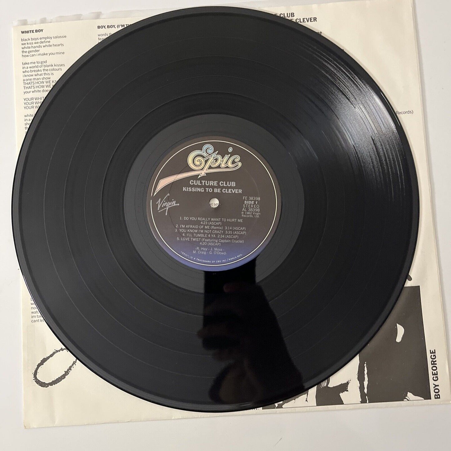 Culture Club - Kissing To Be Clever LP Vinyl Record 1982 FE 38398