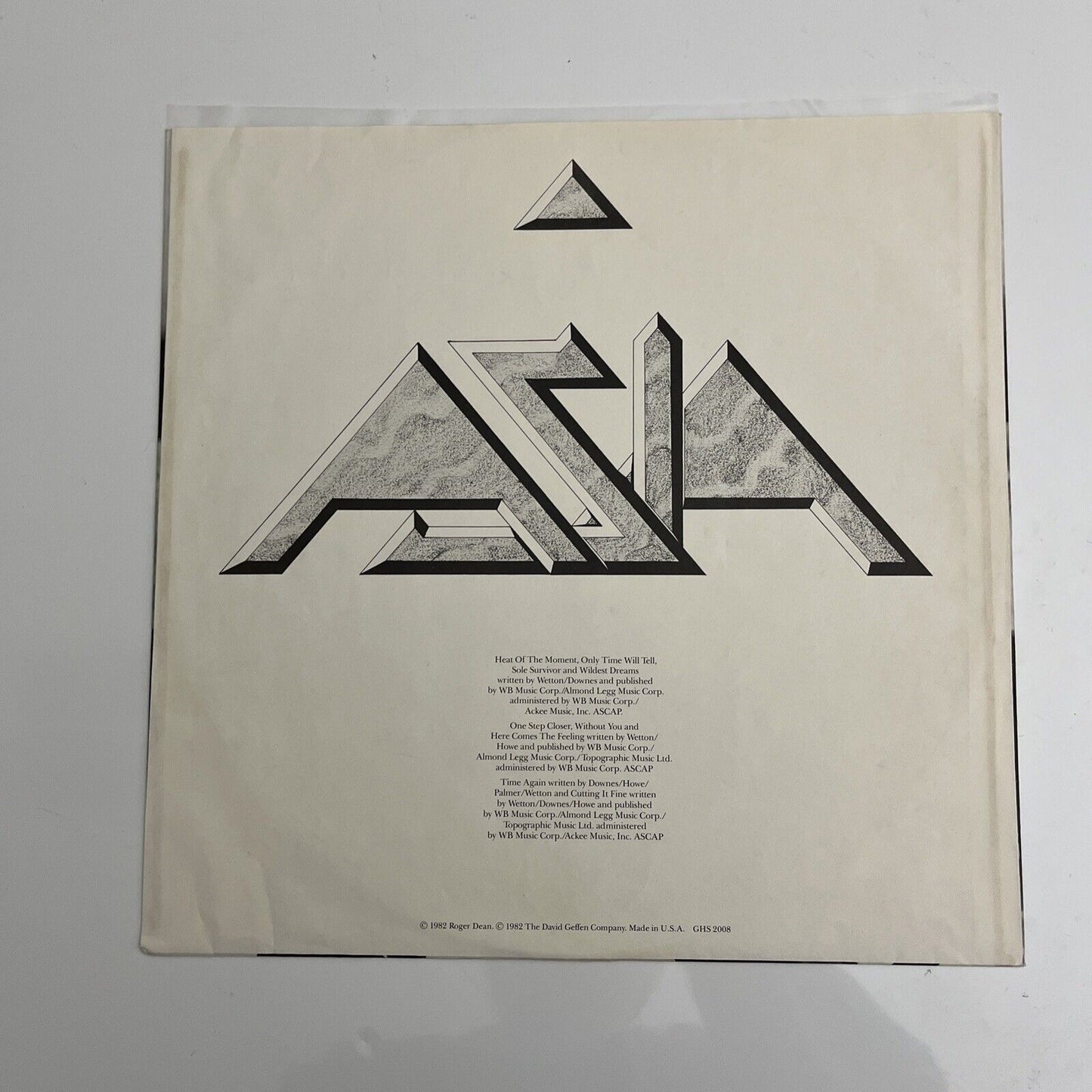 Asia 1982 LP Vinyl Record GHS 2008 Geffen Records