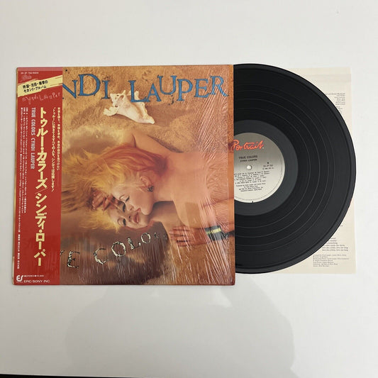 Cyndi Lauper - True Colors LP 1986 Vinyl Record 28-3P-760 with Obi