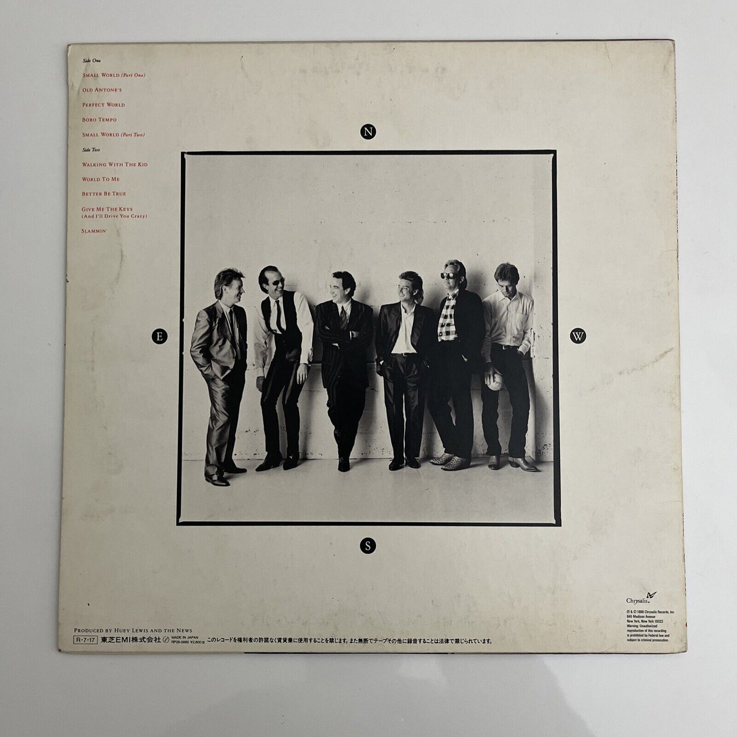 Huey Lewis & The News – Small World LP 1988 Vinyl Record RP28-5660