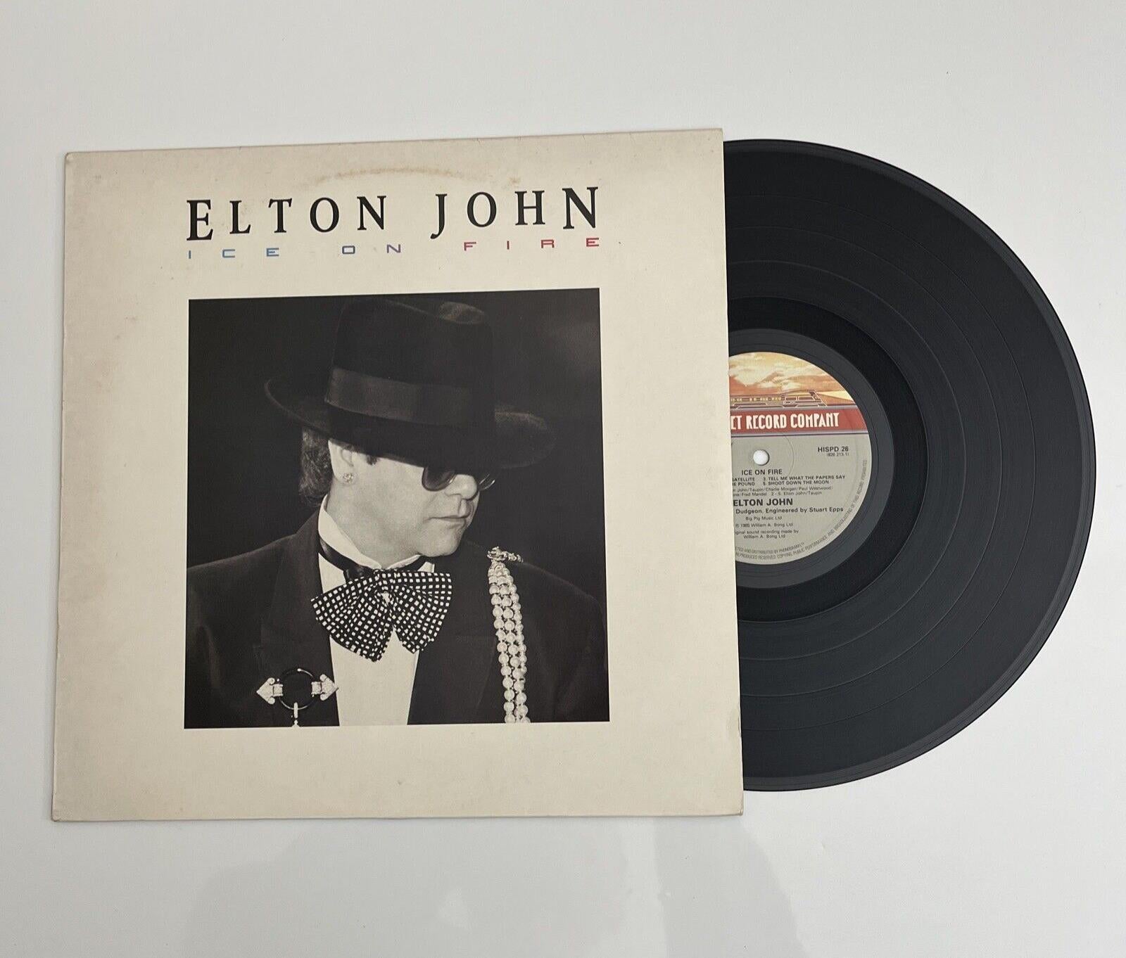 Elton John - Ice On Fire LP 1985 Vinyl Record HISPD 26 – Retro Unit