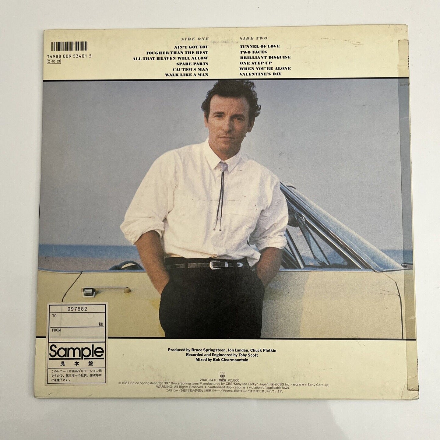 Bruce Springsteen - Tunnel Of Love LP 1987 Vinyl Record 28AP 3410