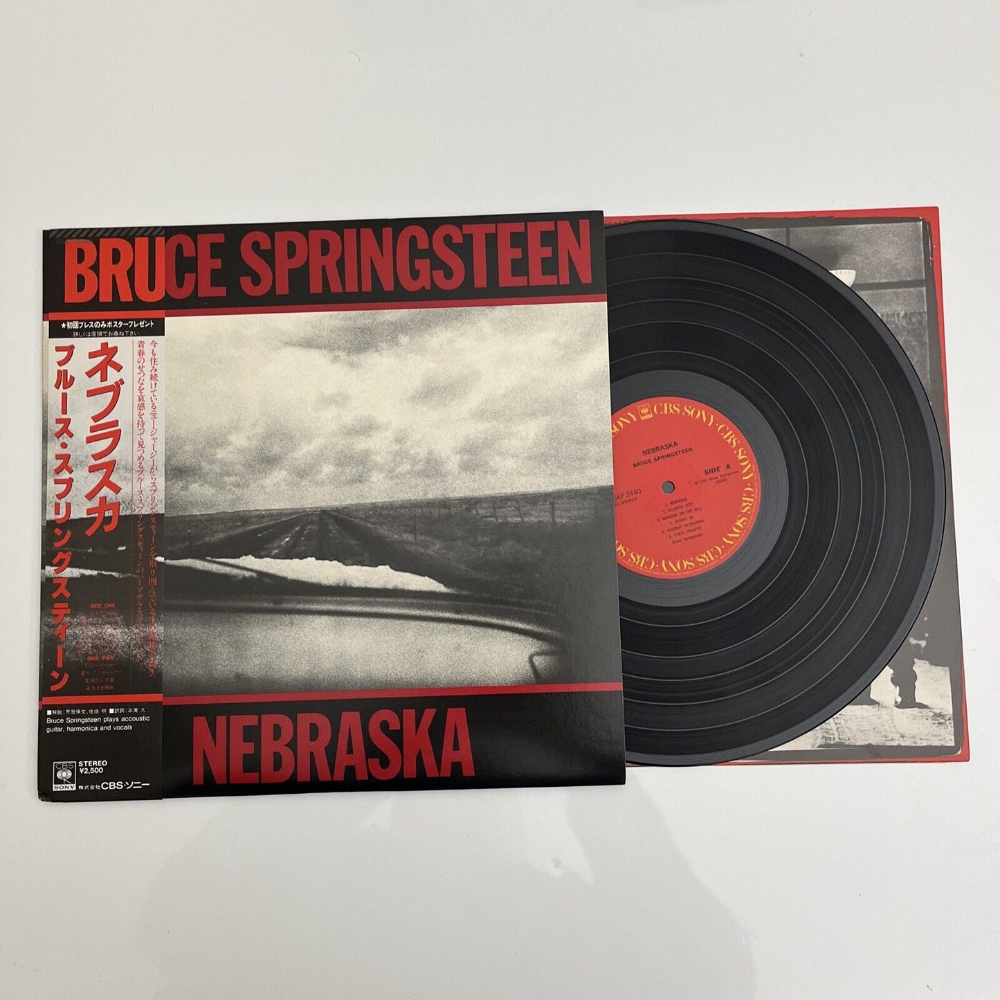 Bruce Springsteen - Nebraska LP 1982  Vinyl Record 25AP 2440 with Obi