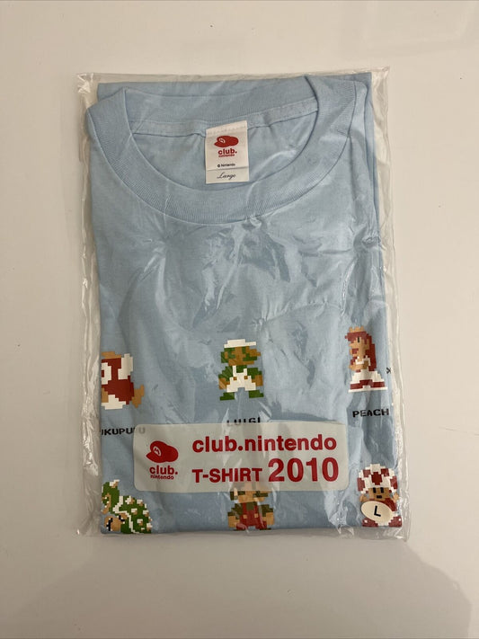 NEW Official Nintendo Club Super Mario Bros Limited Edition T-shirt 2010 Large