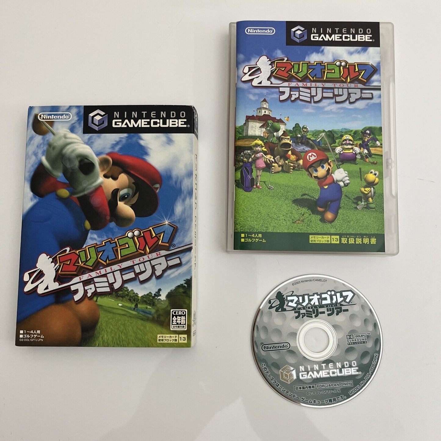 Mario Golf Family Tour - Nintendo GameCube NTSC-J JAPAN GC Game Complete