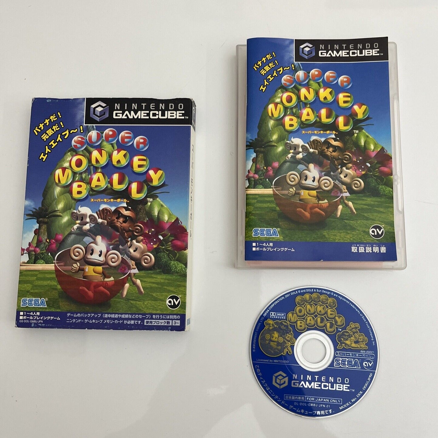 Super Monkey Ball - Nintendo GameCube NTSC-J JAPAN GC Game Complete