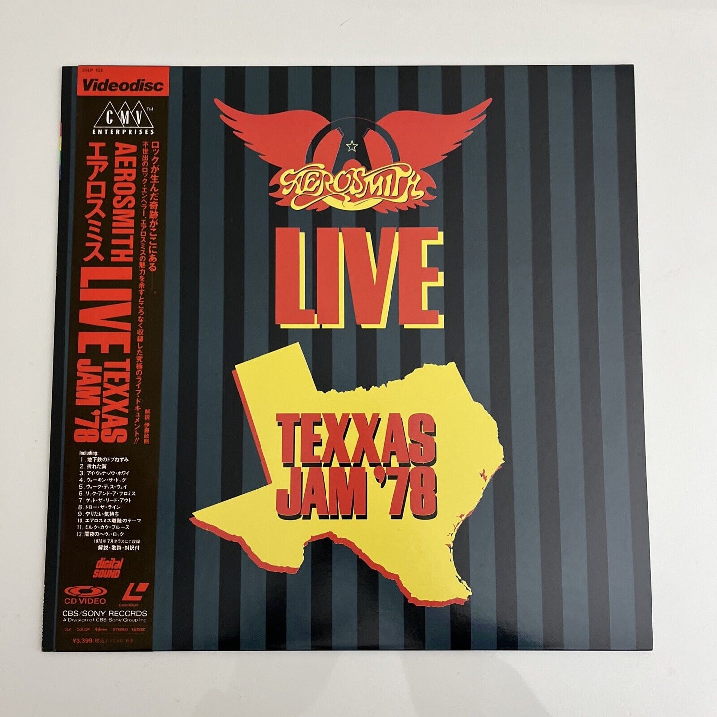 Aerosmith Live Texxas Jam '78 (1978) Laserdisc LD NTSC