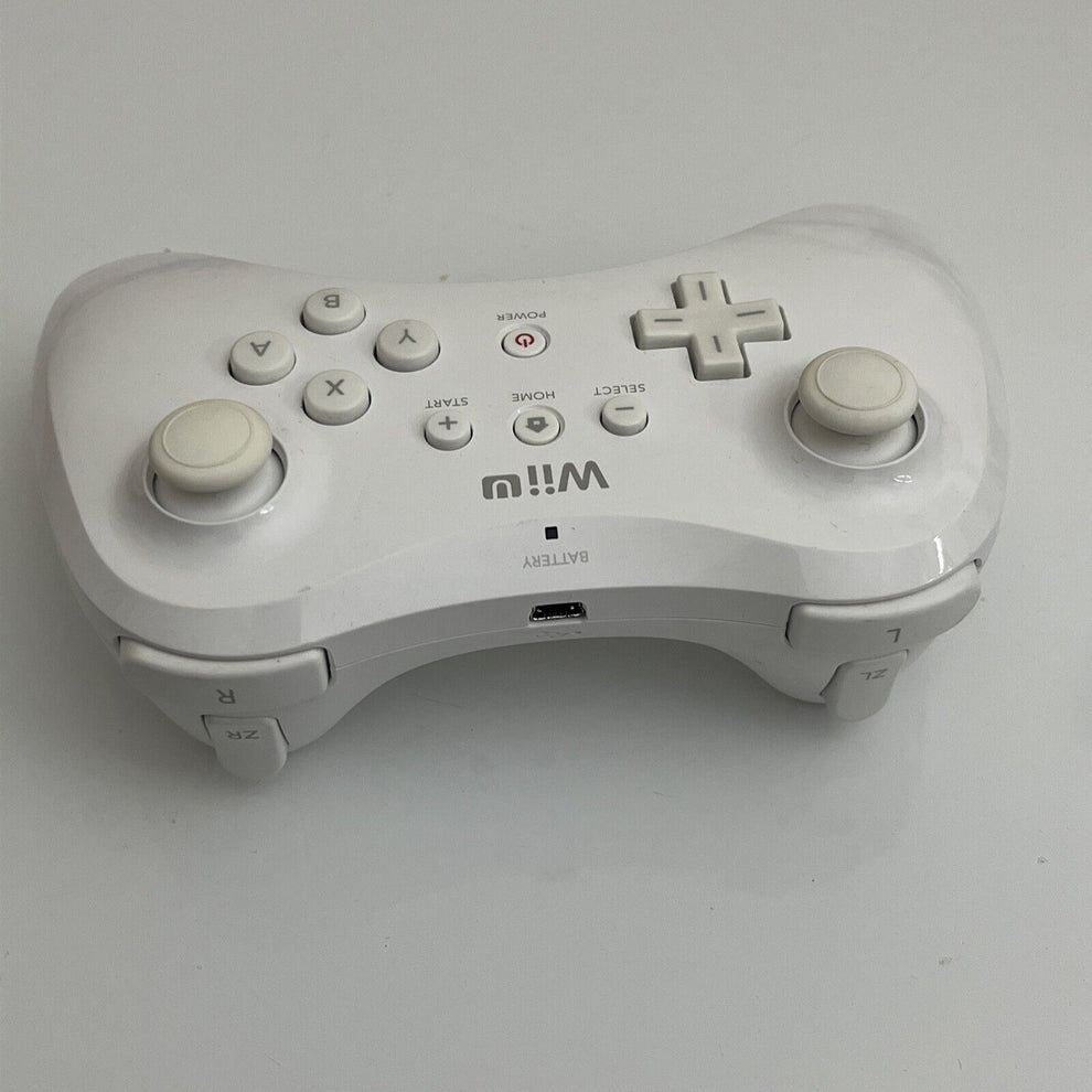 Official Nintendo Wii U Pro Controller Wireless Bluetooth Genuine Whit ...