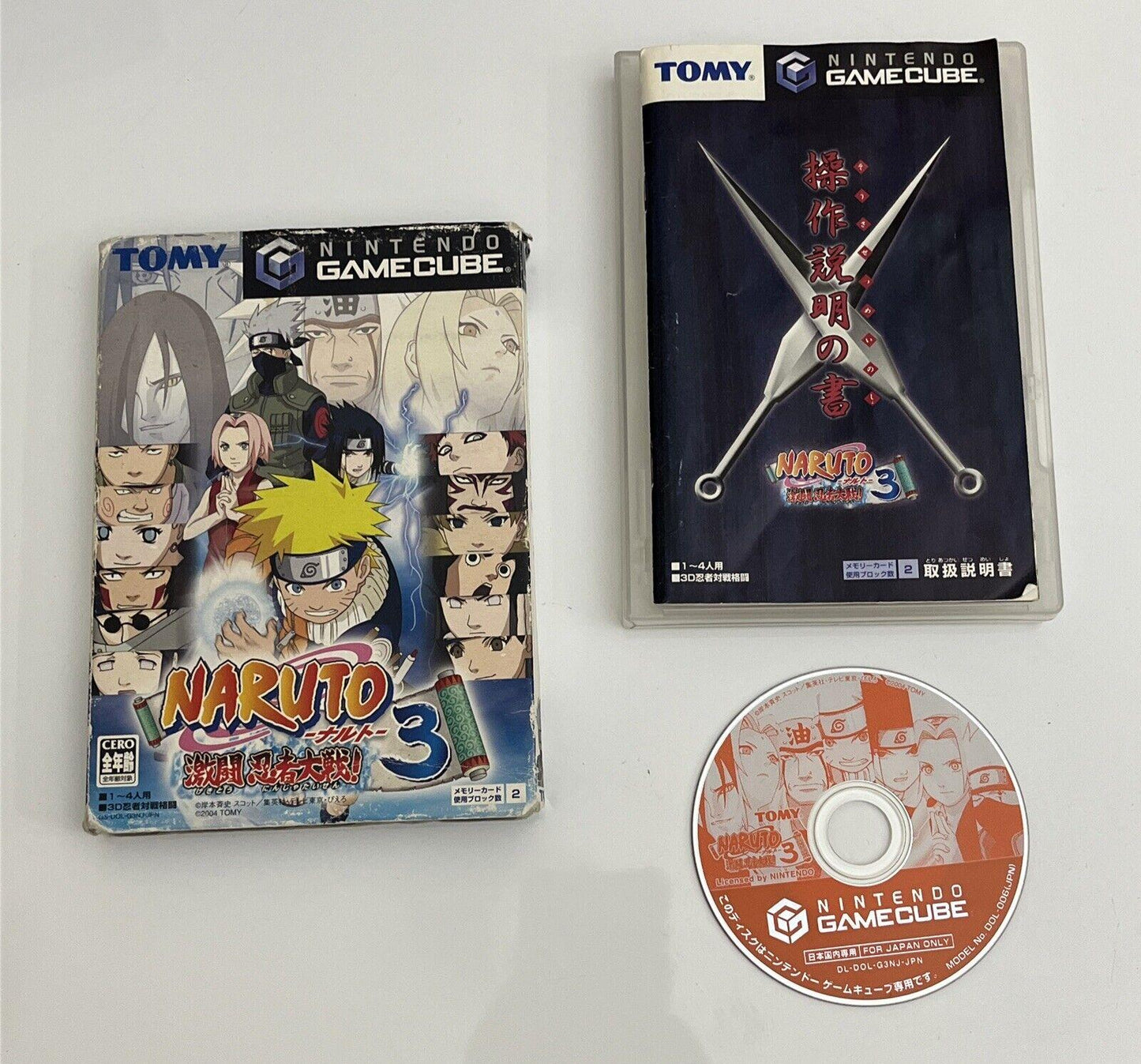 Naruto 3 - Nintendo GameCube NTSC-J JAPAN Fighting Game Complete