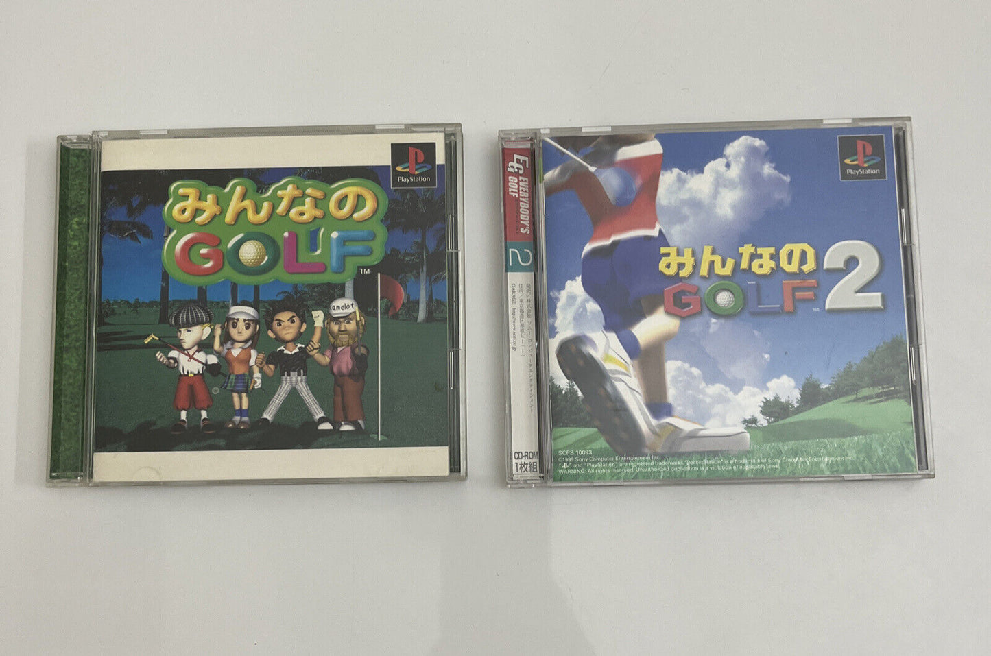 Everybody's Golf 1 & 2 Minna no Golf - PS1 PlayStation NTSC-J Japan Complete
