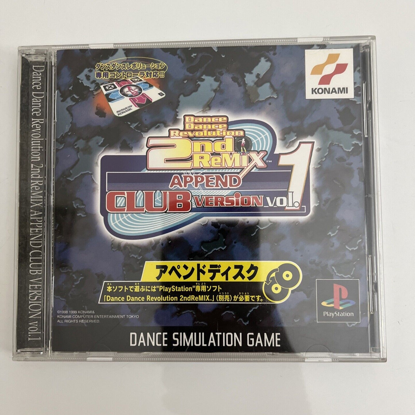 Dance Dance Revolution 2nd Remix Club Version Vol 1 - Sony PS1 JAPAN Complete