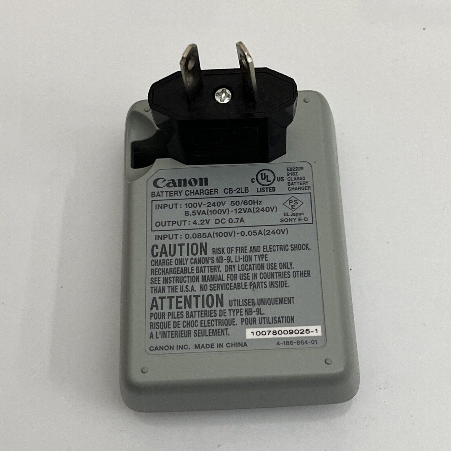 Canon Genuine OEM Battery Charger CB-2LB for Canon NB-9L Battery