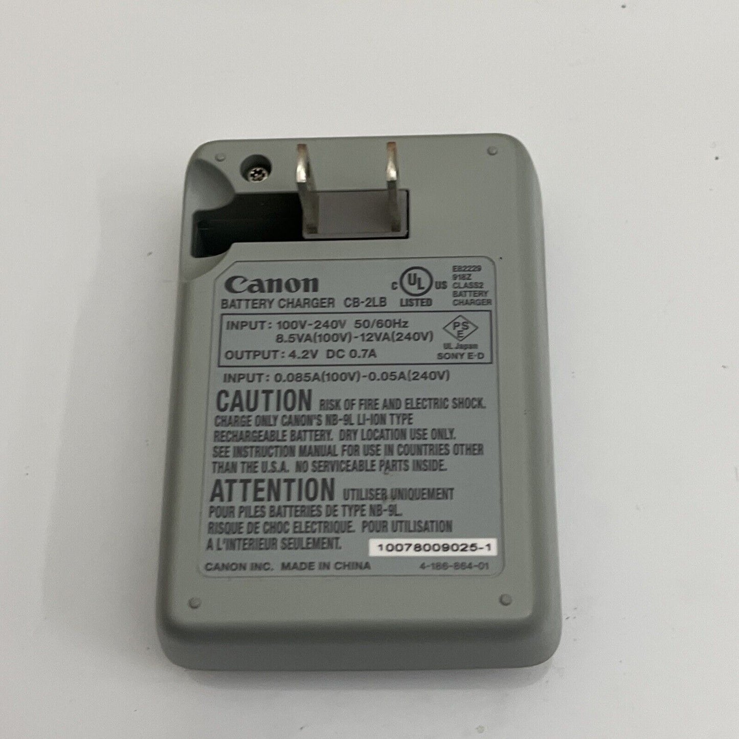 Canon Genuine OEM Battery Charger CB-2LB for Canon NB-9L Battery
