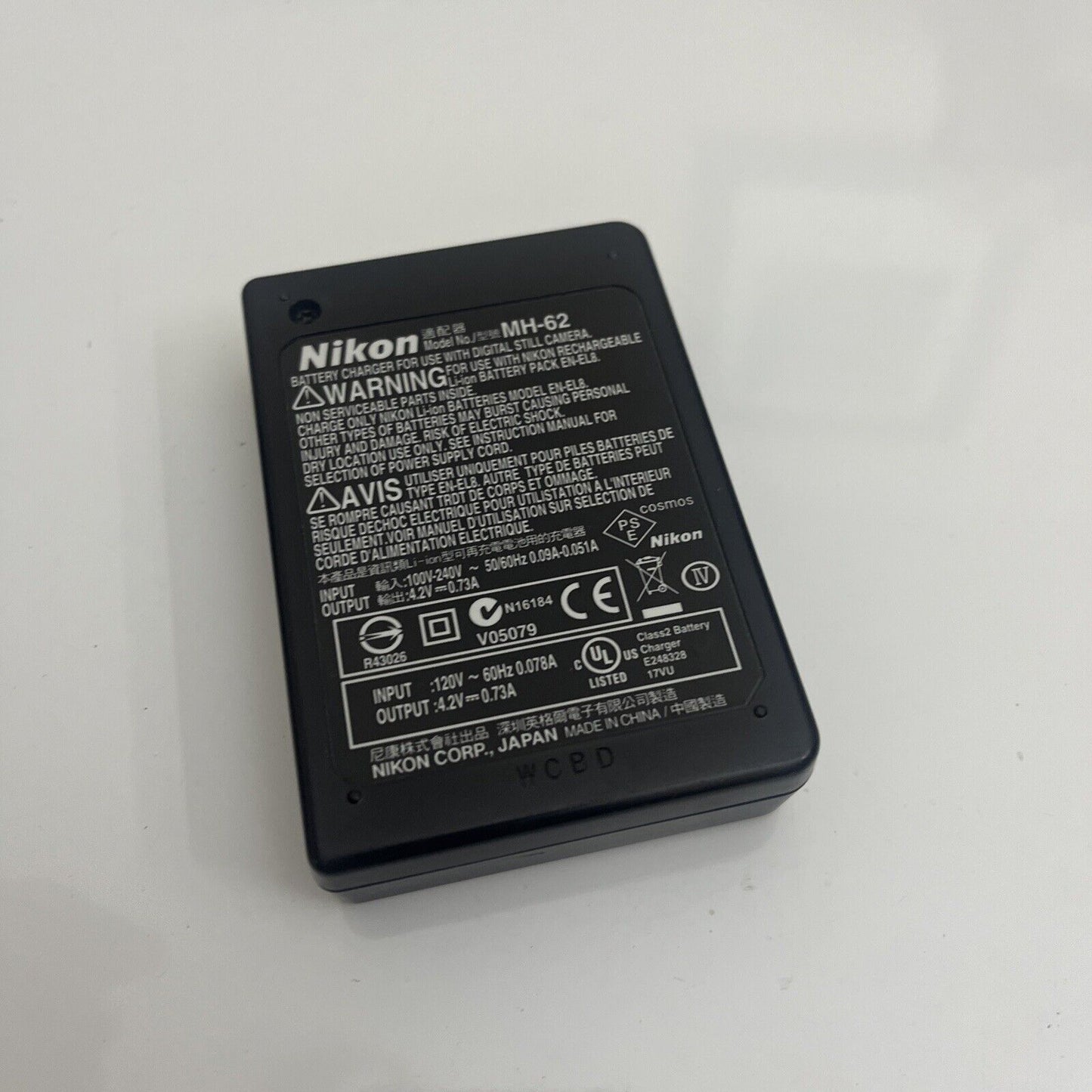 Nikon MH-62 Genuine OEM Battery Charger for EN-EL8