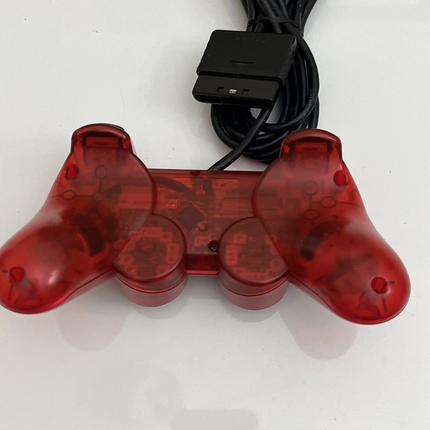 Official Sony Playstation 2 Dual Shock PS2 Controller Red Transparent