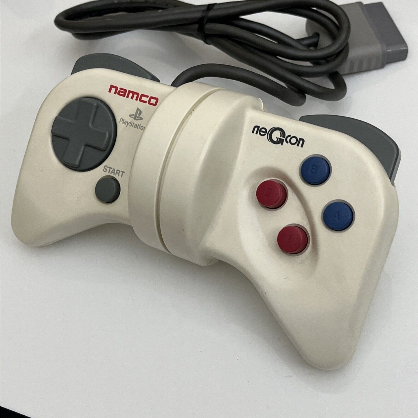 Genuine NAMCO Sony PlayStation 1 PS1 Negcon Controller White