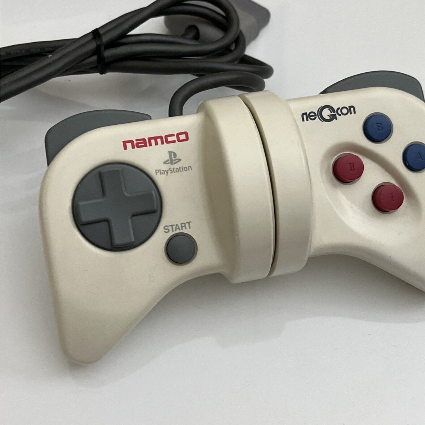 Genuine NAMCO Sony PlayStation 1 PS1 Negcon Controller White