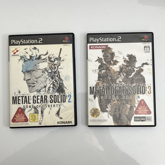 Metal Gear Solid 2 & 3 - Sony PlayStation PS2 NTSC-J JAPAN Game Complete