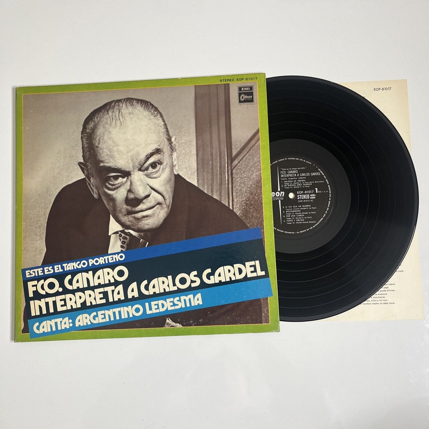 Francisco Canaro Interpreta A Carlos Gardel LP Vinyl Record EOP-81017 Gatefold