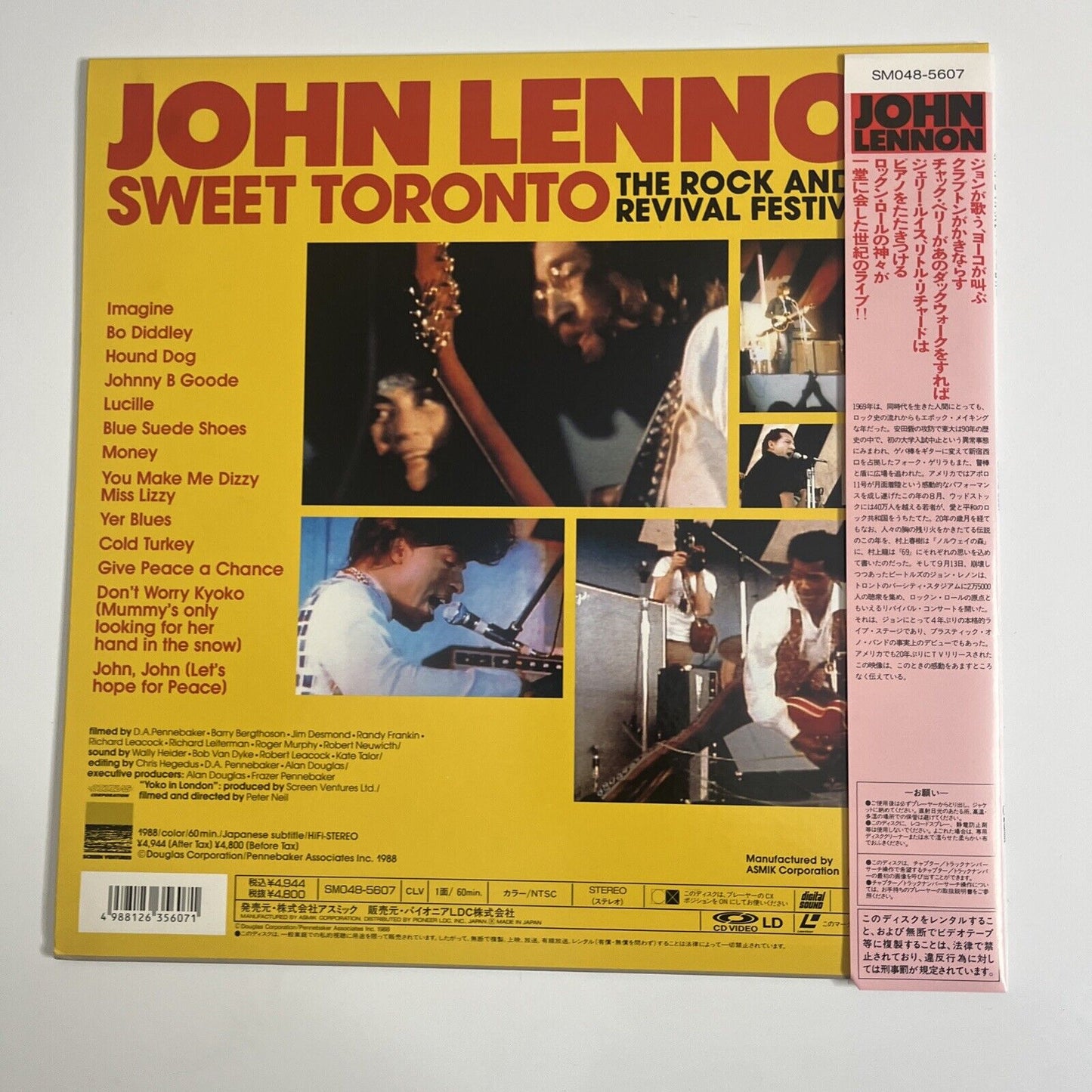 John Lennon – Sweet Toronto The Rock & Roll Revival Festival 1969 Laserdisc NTSC